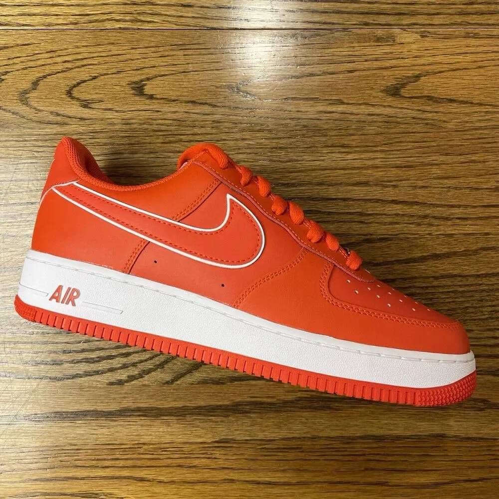 Nike Air Force 1 '07 Picante Red White Men's Size 10 Shoes NEW Leather Athletic